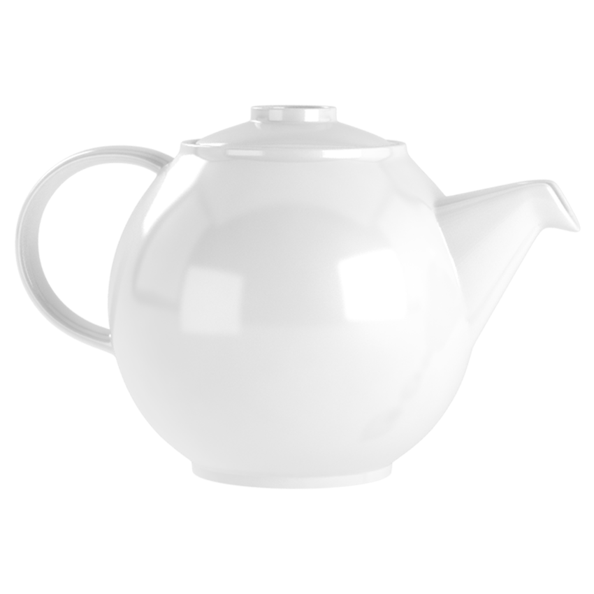 basic white tea pot
