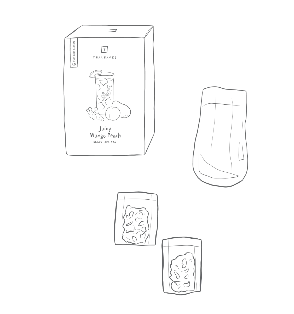 Graphic of Iced Tea packaging